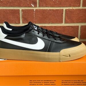 Nike Court Shot Black White Gum Bottom Mens New Sneakers Athletic Shoes